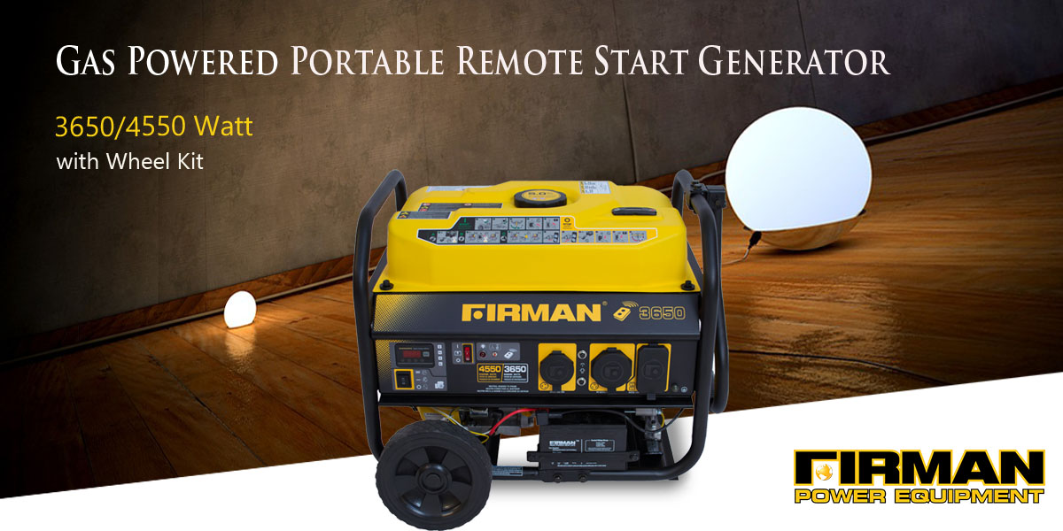 Firman Power Equipment P03603 Gas Powered Portable Remote Start Generator