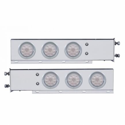 United Pacific 20237 - ライトバーブラケット - ステンレス 1ピース リアライトバー 6つの4インチライトカットアウト付き並行輸入 United Pacific 20237 Light Bar Bracket Stainless, 1 Piece Rear