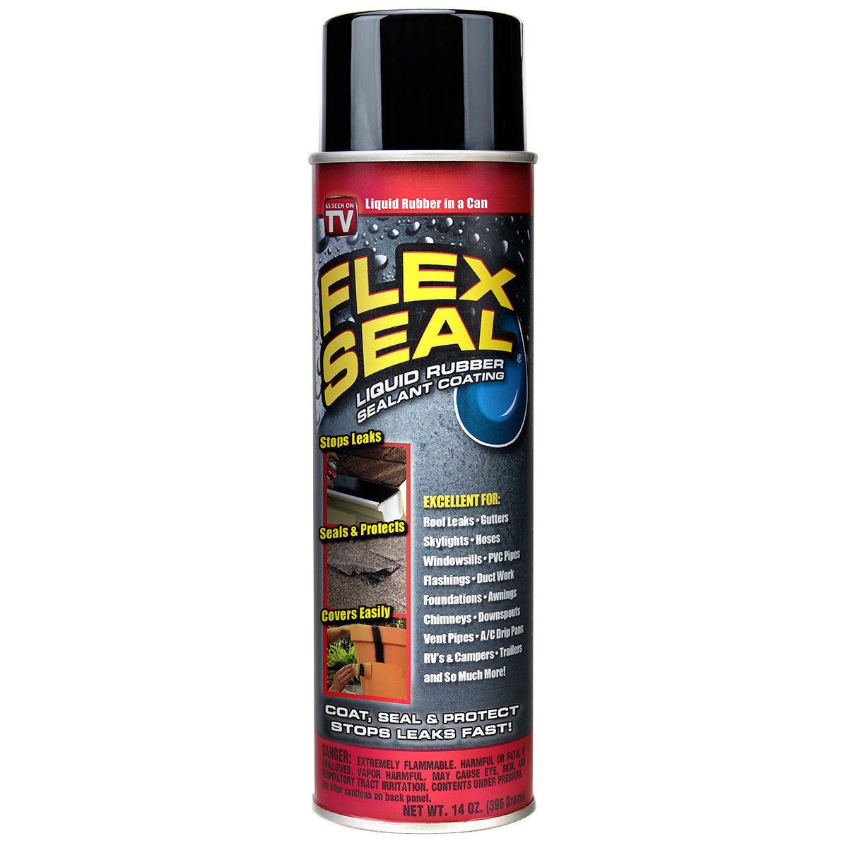 Flex Seal Jumbo Cans Liquid Rubber Spray Sealant Coating 14 oz (2-Pack)