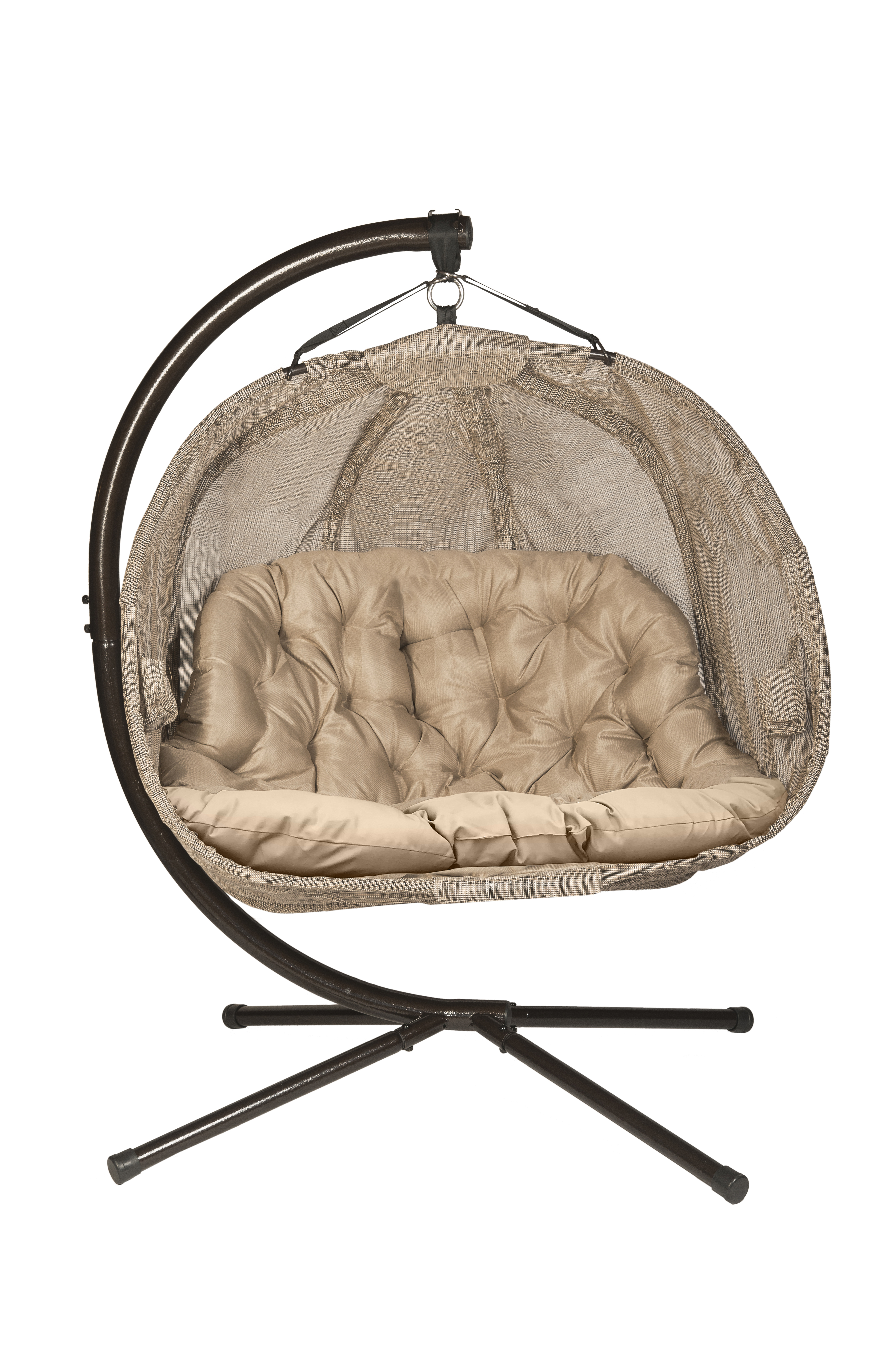 Flowerhouse Pumpkin Hanging Swing Chair With Stand Bark FHPC100