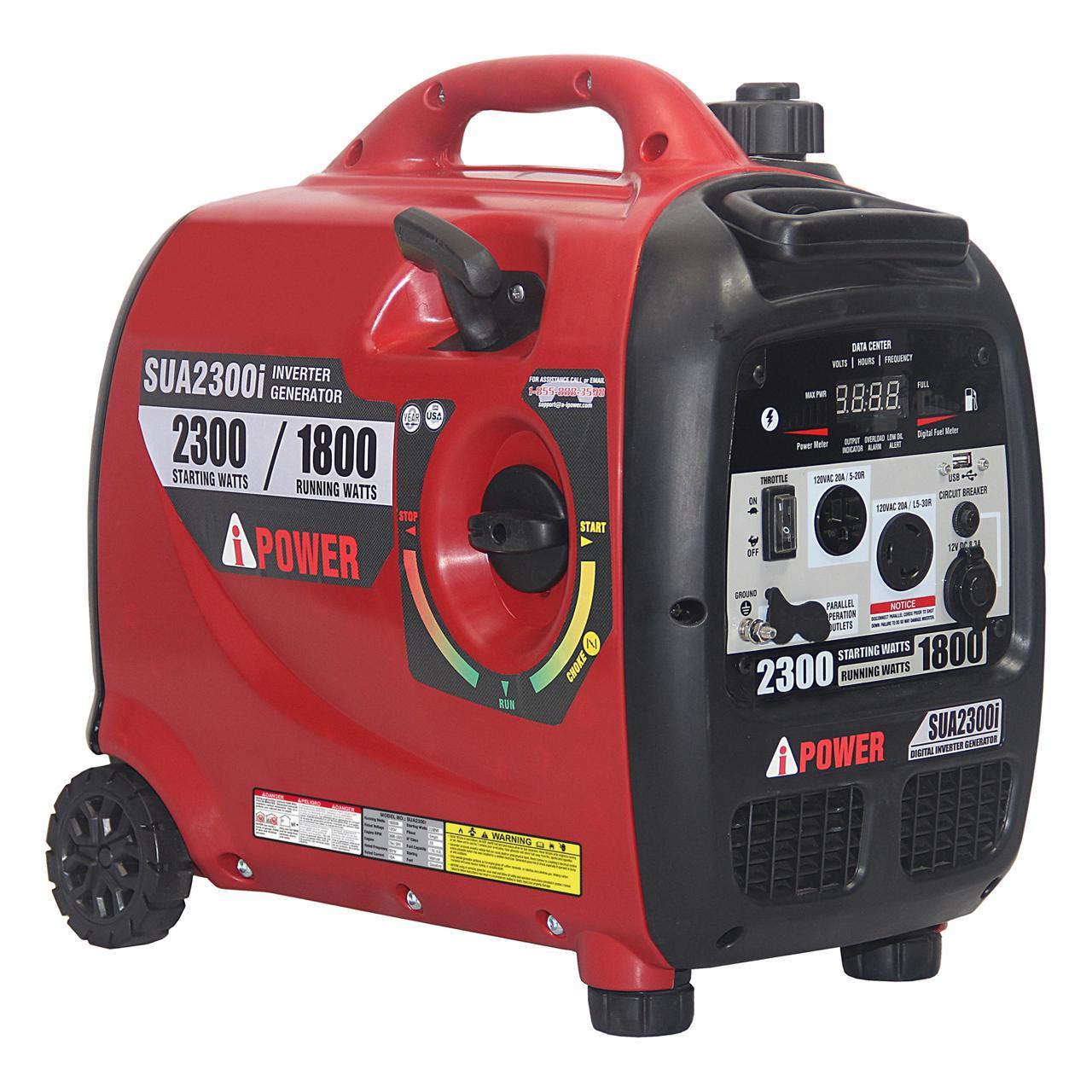 A-iPower Ultra-Quite Inverter Generator with Mobility Kit 2300 Starting ...