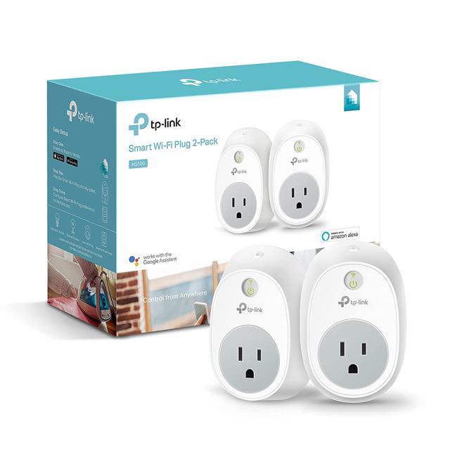 Kasa Smart Wi-Fi Plug by TP-Link (2-Pack) - Control your Devices from  Anywhere, No Hub Required, (HS100 KIT) 